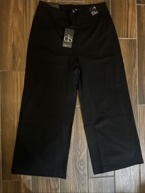 Dear Scarlett Stretch Wide-Leg Pants in Black